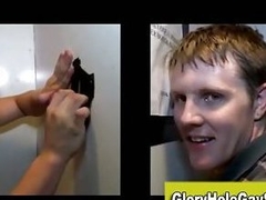 Gay for all to see gloryhole blowjob